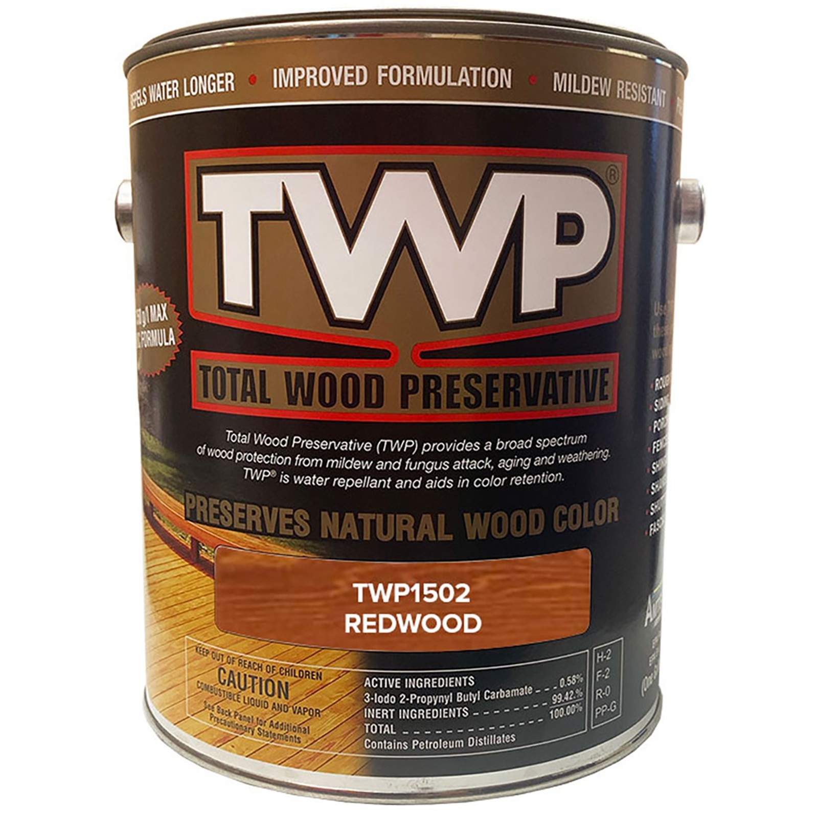 TWP 1502 Redwood Low Voc Preservative Stain gal 2 pack