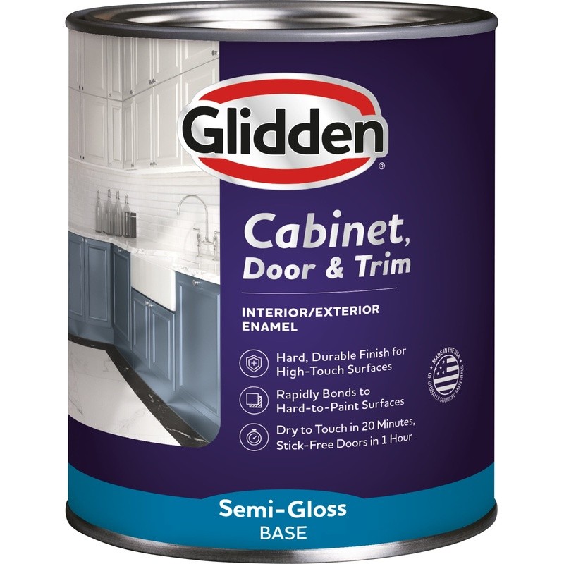 Durable Enamel Paint Cabinet Trim Quick Drying Multi-Surface Use 1 Quart