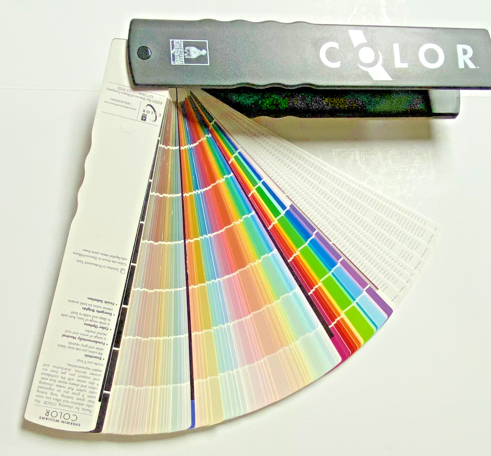 Sherwin Williams Complete Color Swatch Kit Handle Carrying Case Indexes Fan Deck