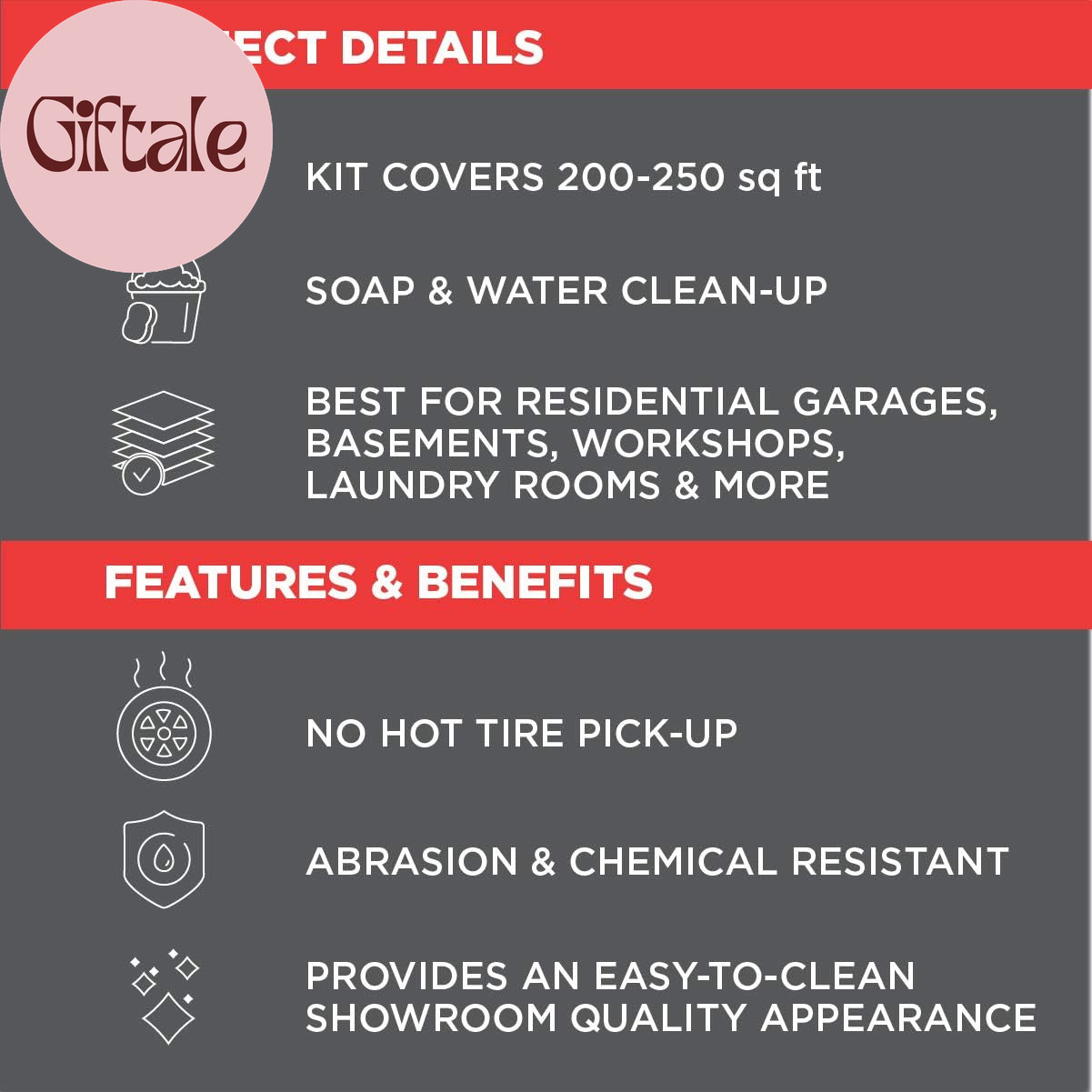 327081 EPOXYSHIELD Garage Floor Coating Kit, 1 Car, Gloss Dark Gray