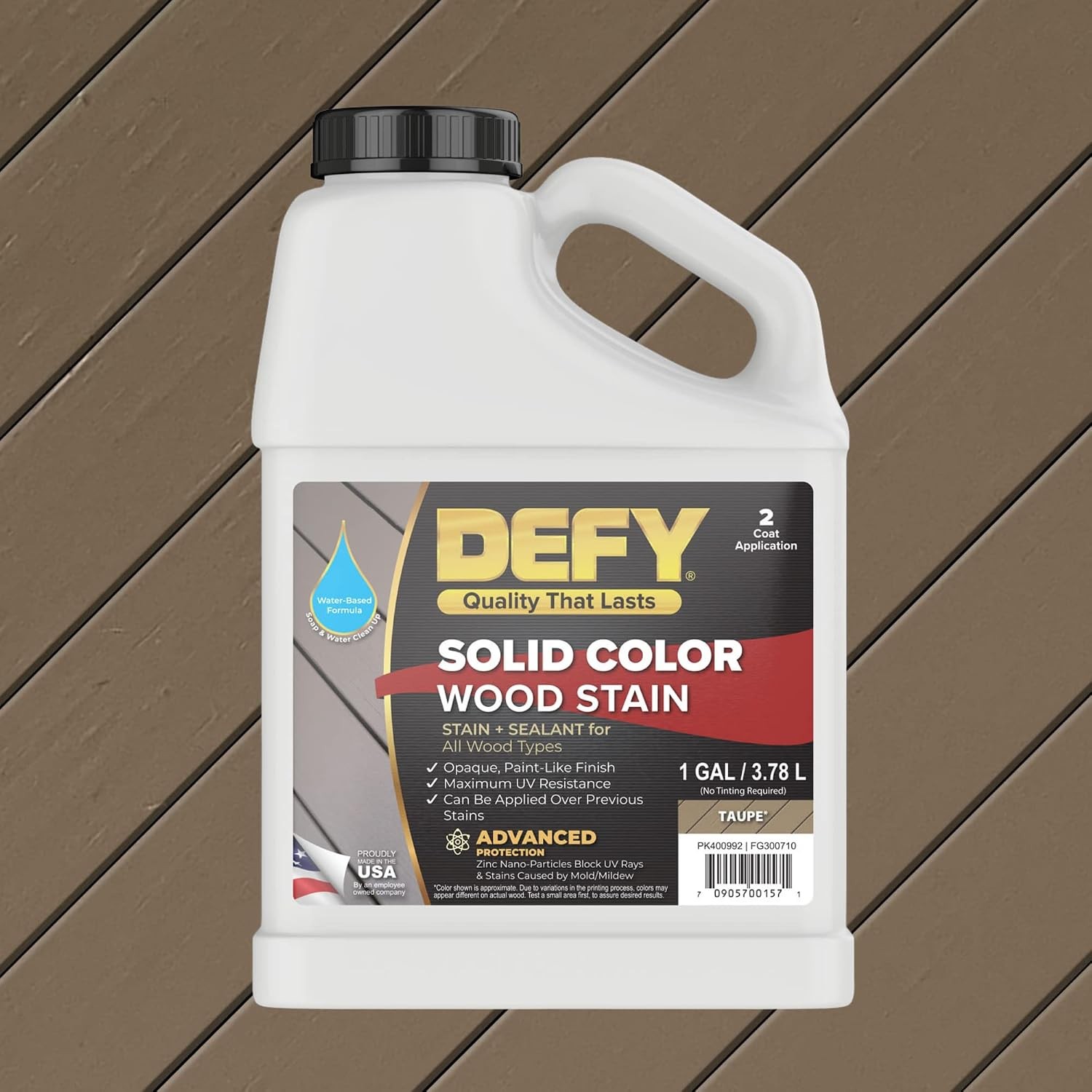Solid Color Wood Stain TP-Solid – UV Resistant Opaque Fence Stain – Taupe 1