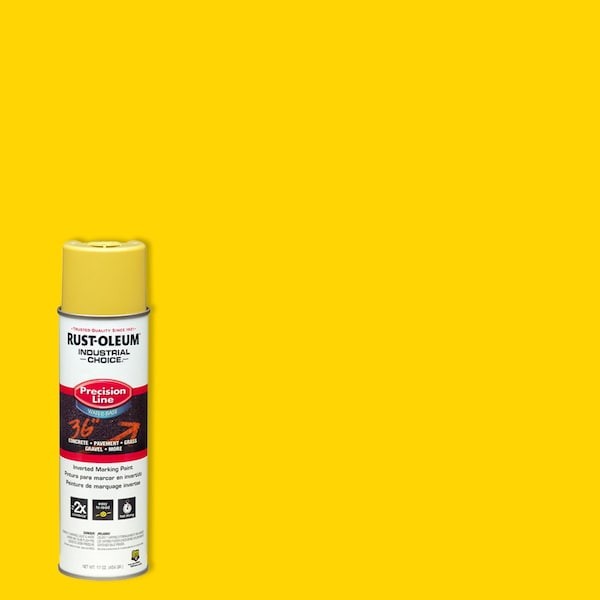 Rust-Oleum 203034 Precision Line Marking Paint, 20 Oz, High Visibility Yellow,