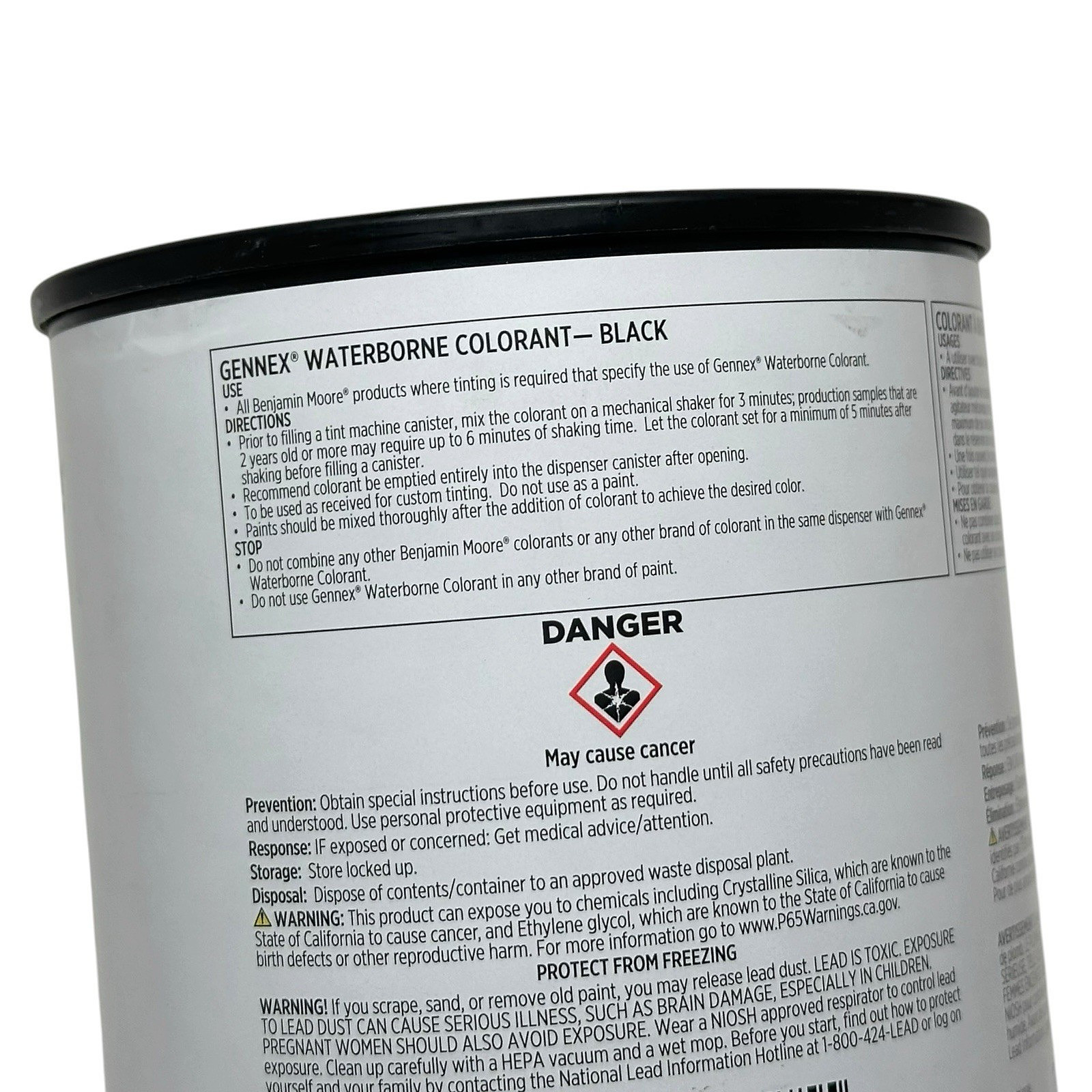 BENJAMIN MOORE GENNEX WATERBORNE COLORANT 32oz BLACK 229 S1