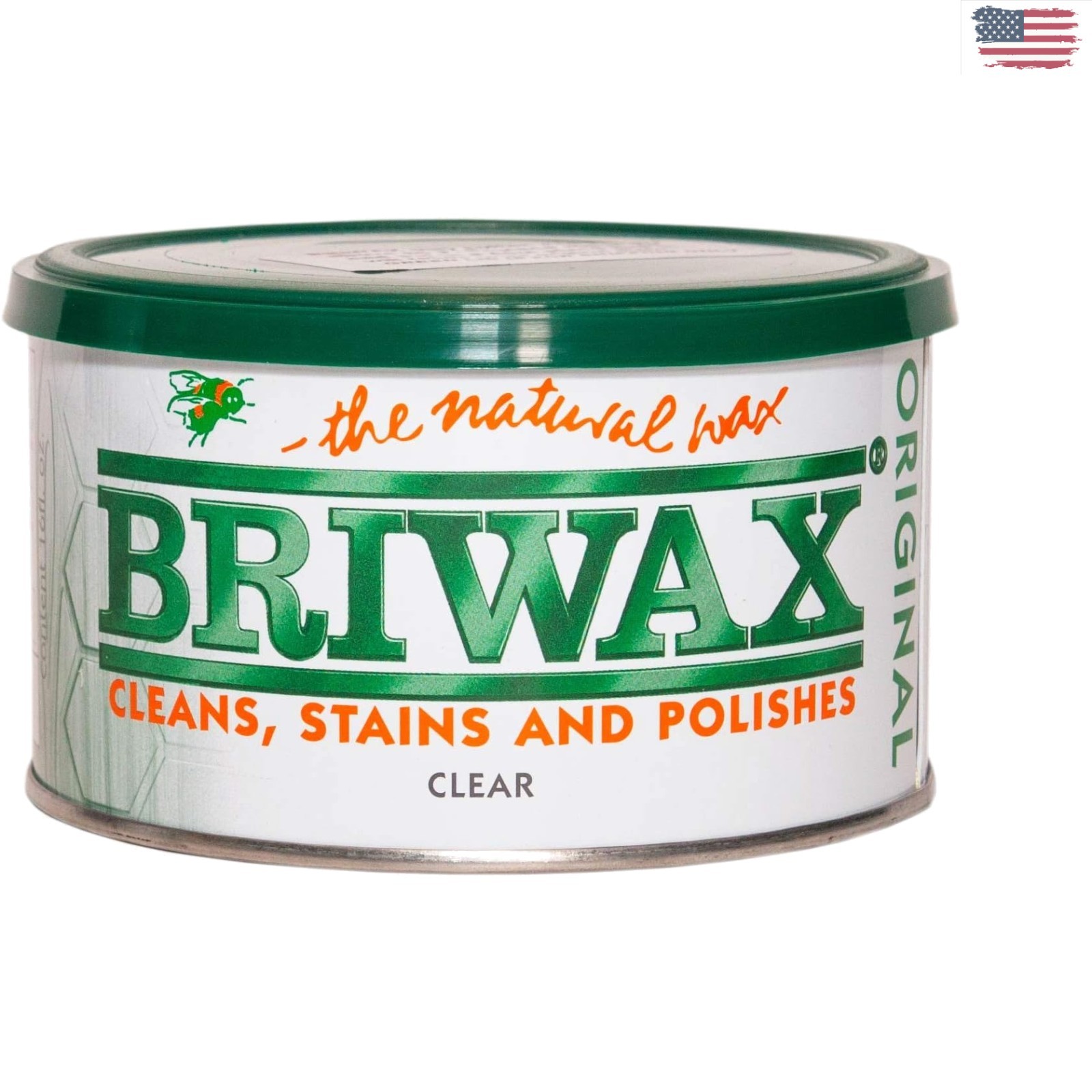 Briwax Clear Furniture Wax – 16oz, Cleans, Stains, and Polishes Wood Elegantly