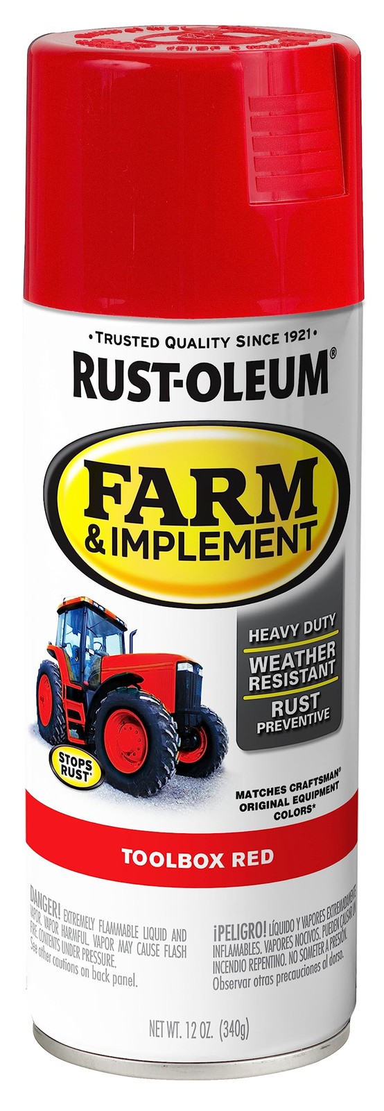 Rust Oleum Toolbox Red Spray Paint 12oz Pack of 6 Farm Implement Durable Coating