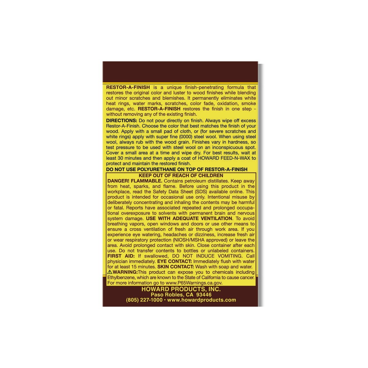 Howard Restor-A-Finish Semi-Transparent Dark Oak Oil-Based Wood Restorer RF7016