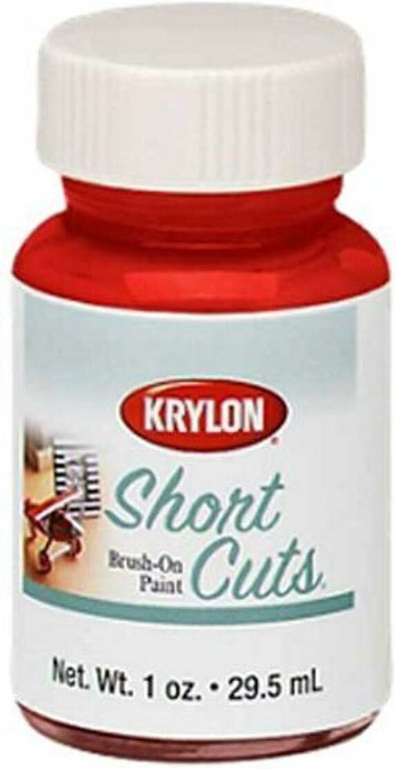 Krylon KSCB005 Short Cuts Brush-On Paint, 1-Ounce, Red Pepper
