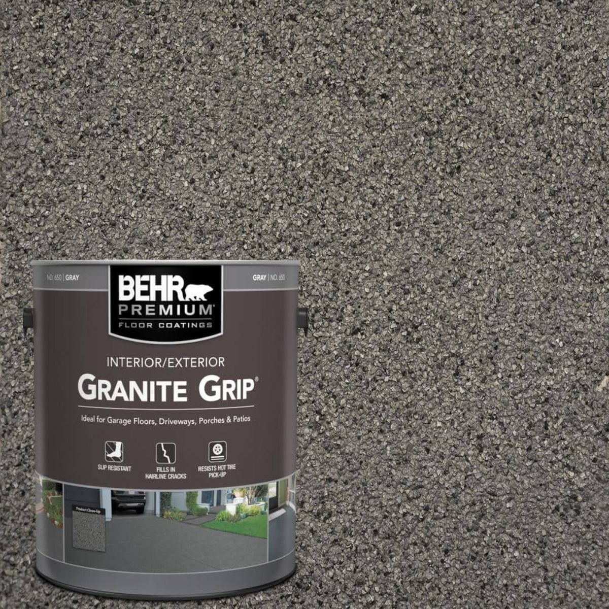 Concrete Floor Coating Granite Grip Garage Driveway Patio Decorative Interior