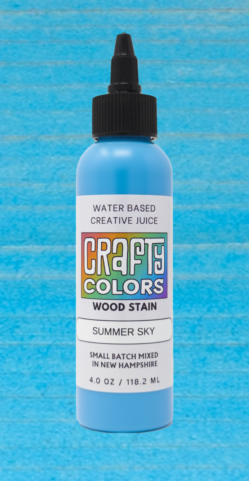 Cerulean Blue Wood Stain – Crafty Colors Vibrant Water Based Wood Stains