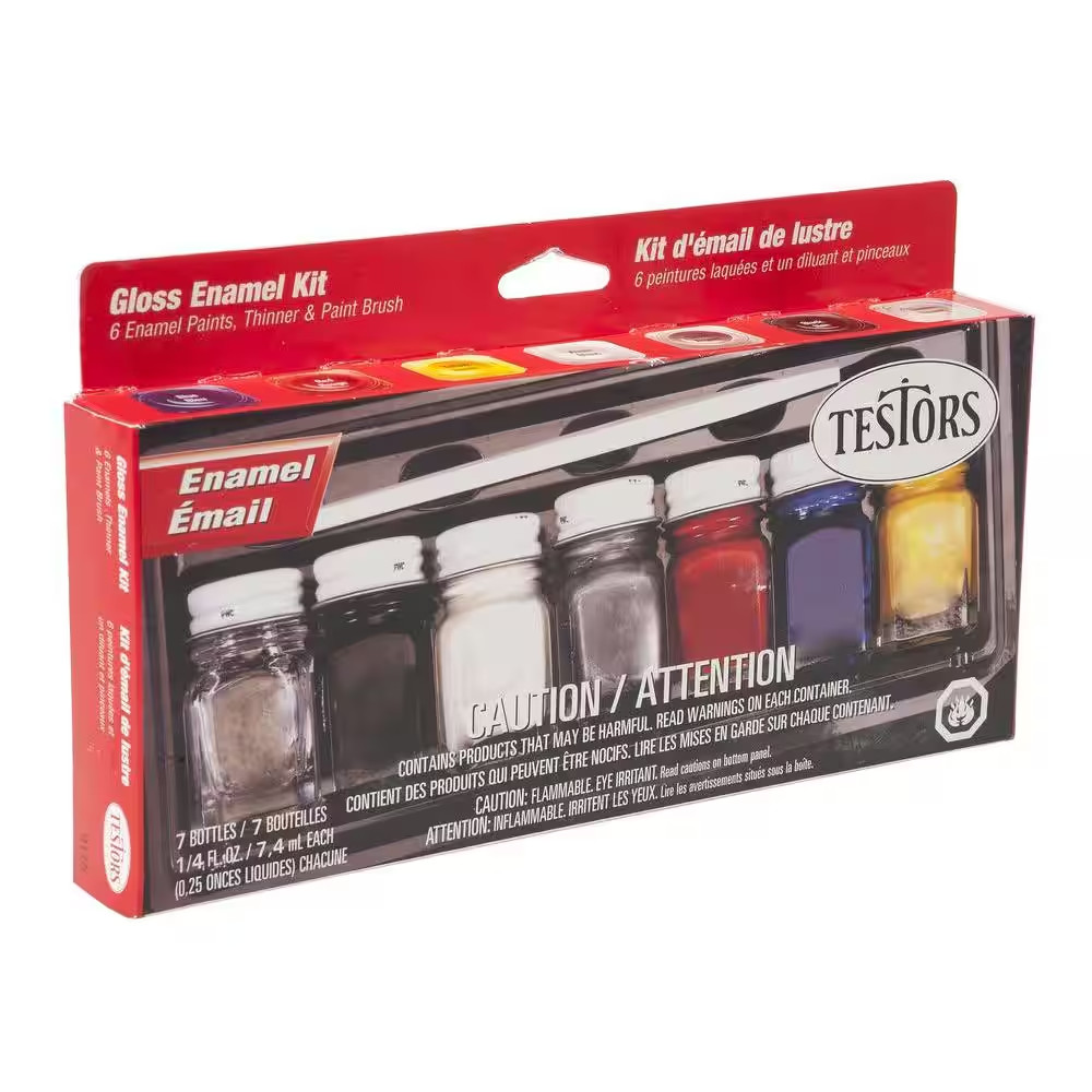 0.25 Oz. 6-Color Gloss Enamel Paint Set (6-Pack)