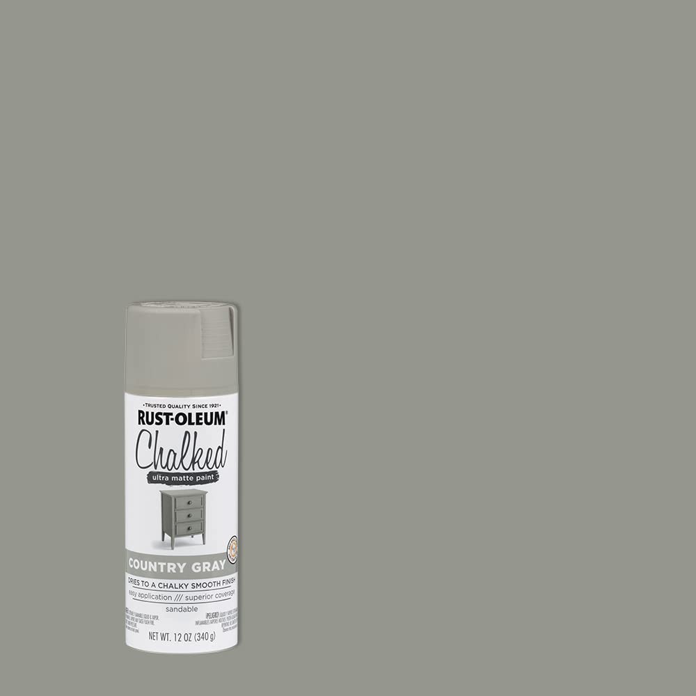 Rust Oleum Chalked Spray Paint 12 Ounce Country Gray Easy To Use Ultra Matte …