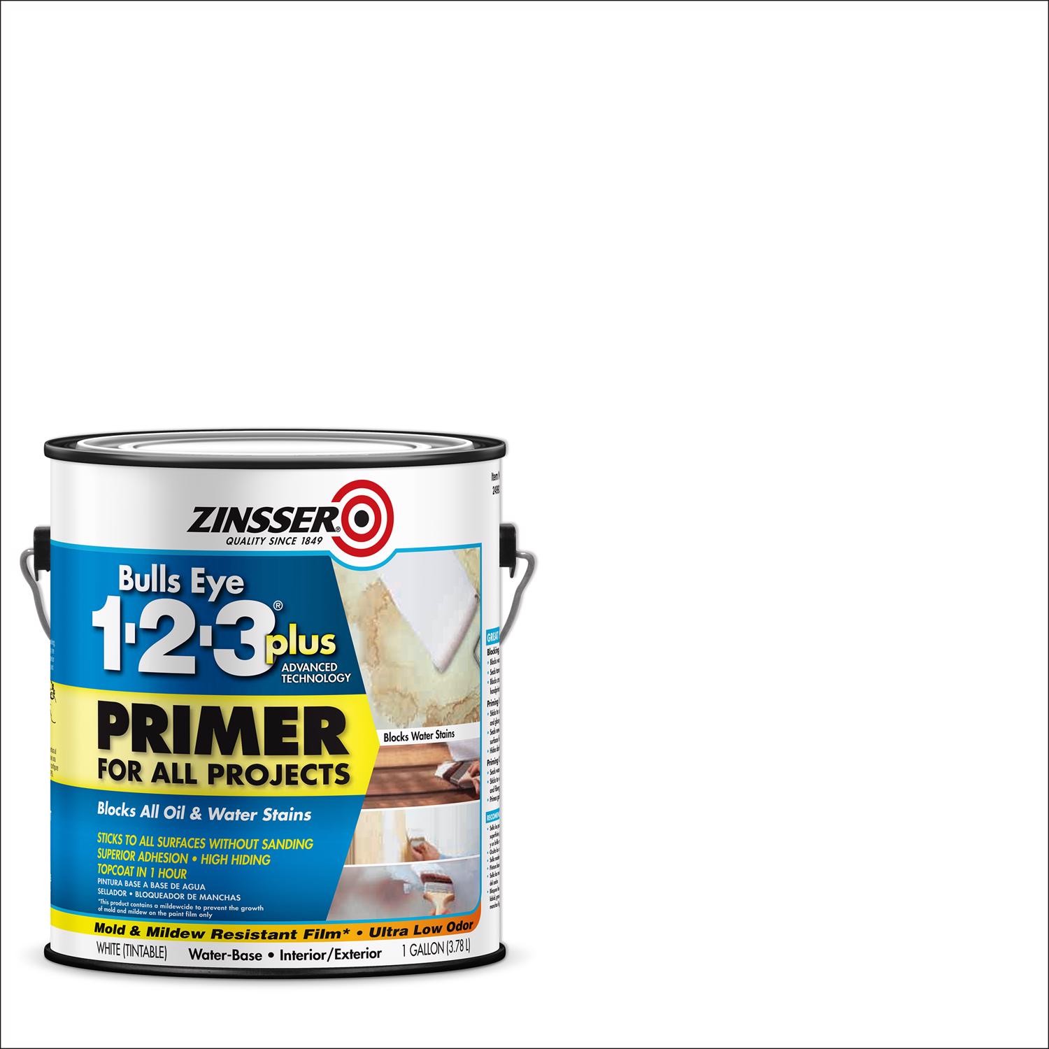 Zinsser 249937 White Acrylic Water-Based Low Odor Primer 1 gal. (Pack of 2)