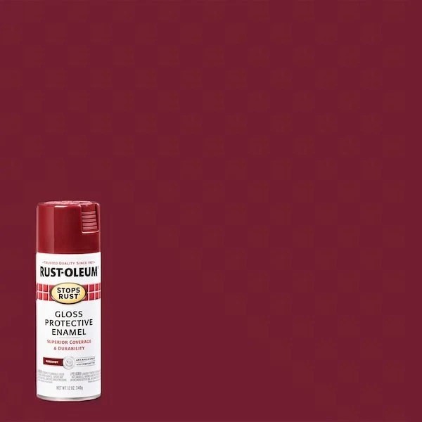 Rust-Oleum 7768830 Spray Paint, Burgundy, Gloss, Solvent, 12 Oz