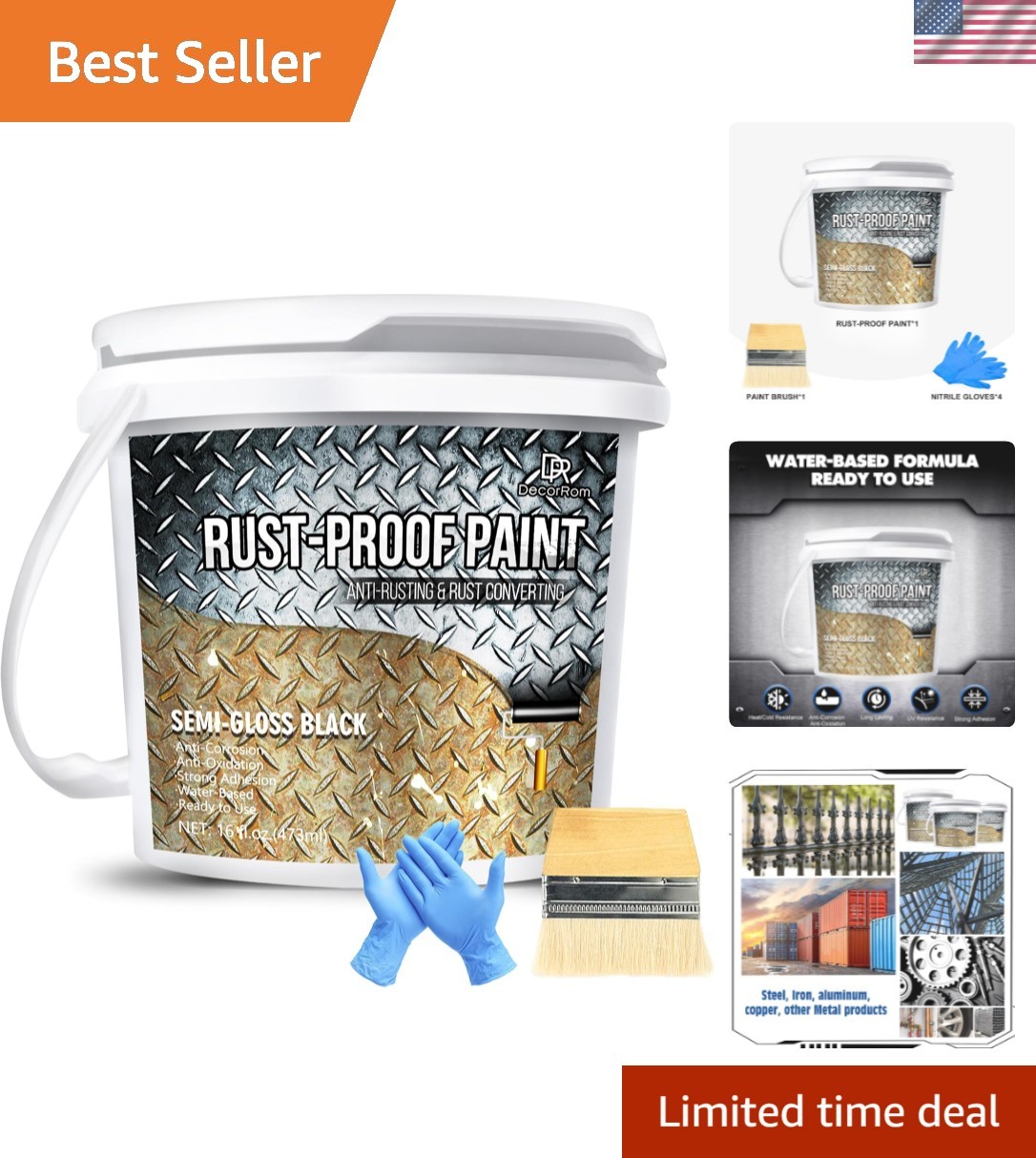 Water-Based 16oz Rust Encapsulator – Ultimate Protection for All Metal Surfaces