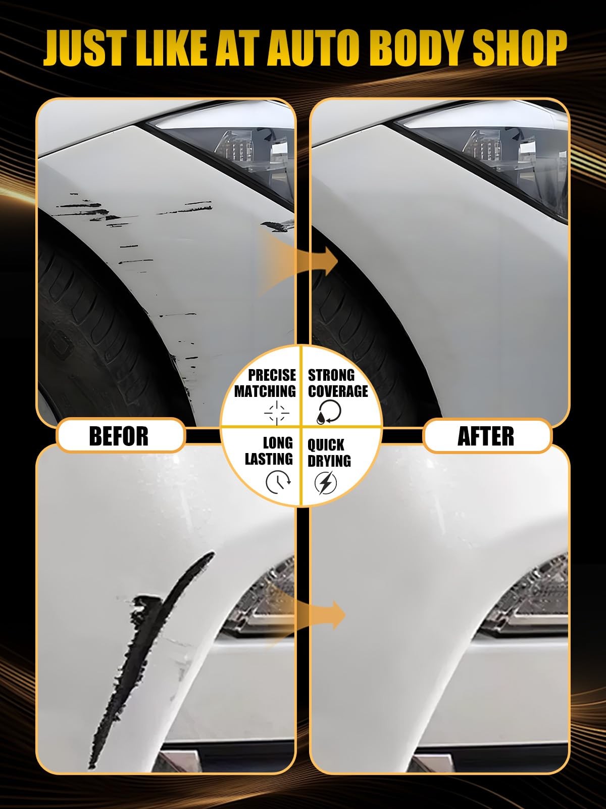 Touch Up Paint Kit For Universal Burgundy Automotive Paint Scratch Repair