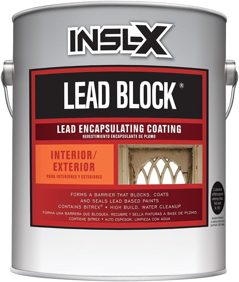 Lead Block, Lead Encapsulating Paint, Eggshell, White, 1 Gallon
