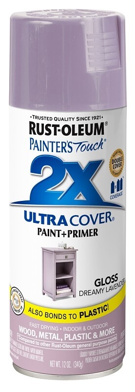 CASE OF (6) RUSTOLEUM 366991 ULTRA COVER 2X GLOSS DREAMY LAVENDER SPRAY PAINT