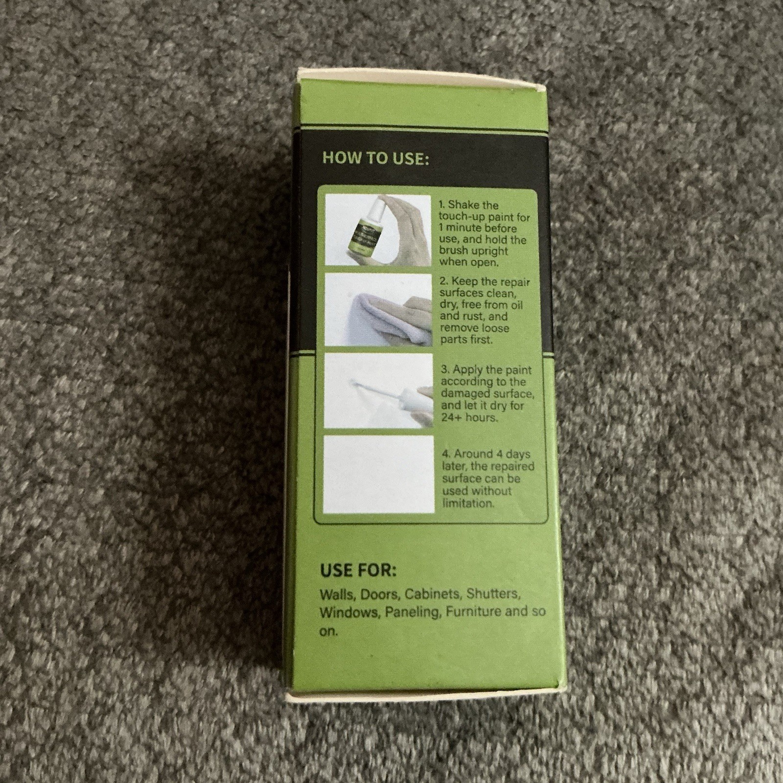 New Multi-Surface Touch Up Paint, For Walls, Doors & More, Glossy White – 1.5 Oz