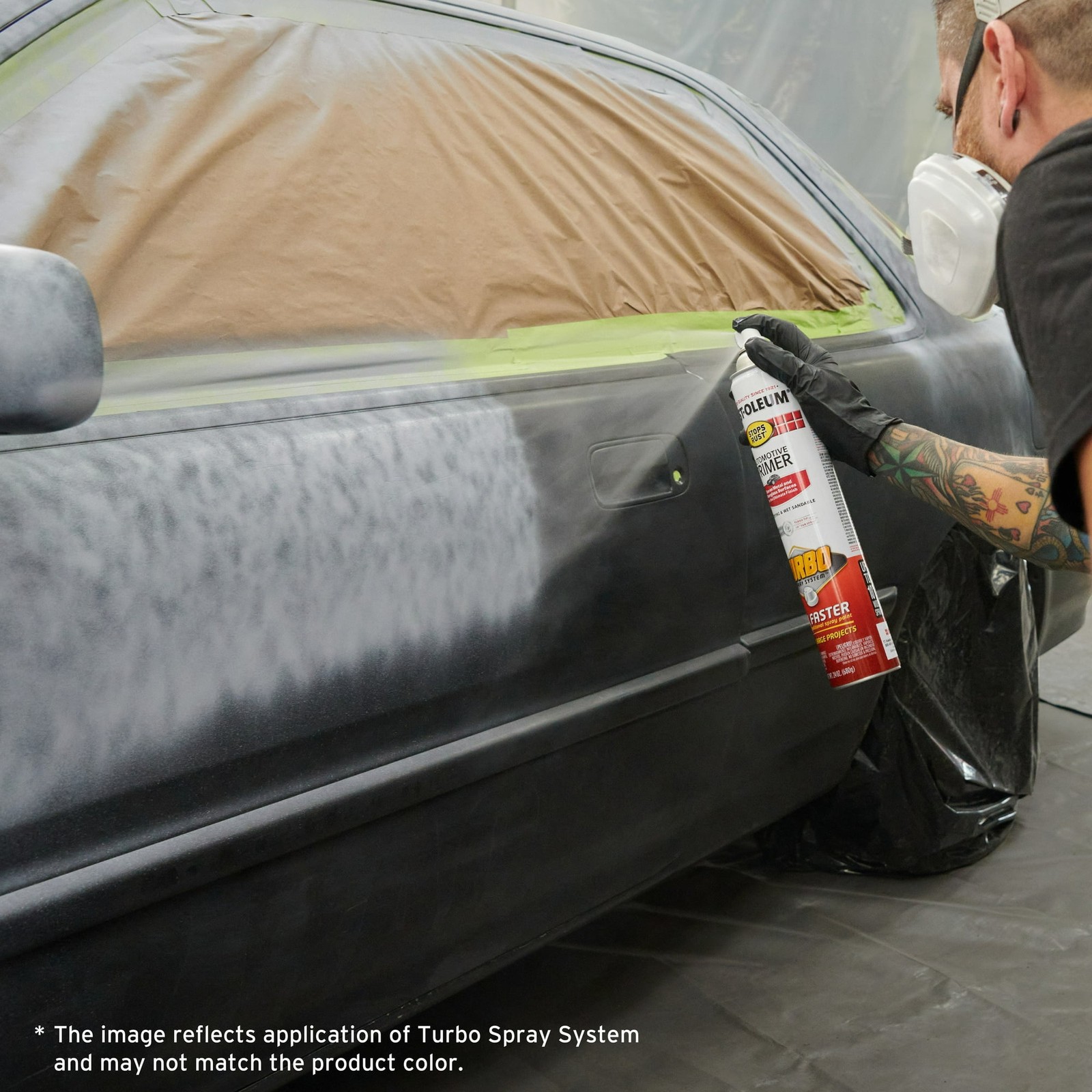 (2 Pack) Rust-Oleum Stops Rust Turbo Spray Paint, Gloss Black, 24 oz, Fast Cover