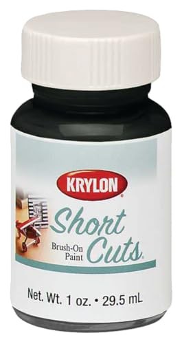 Krylon Short Cuts 1 Oz Gloss Black Enamel Brush On Paint Fast Drying Finish