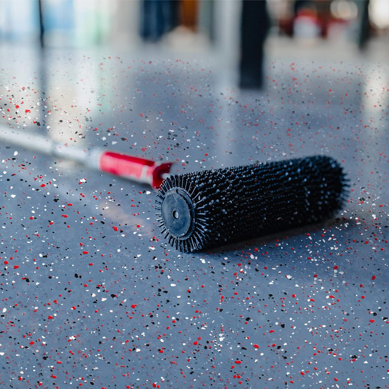 2.4 KG/5.3 LB Epoxy Floor Decorative Flakes – Red Black White Blend 5‑8 Mm Paint