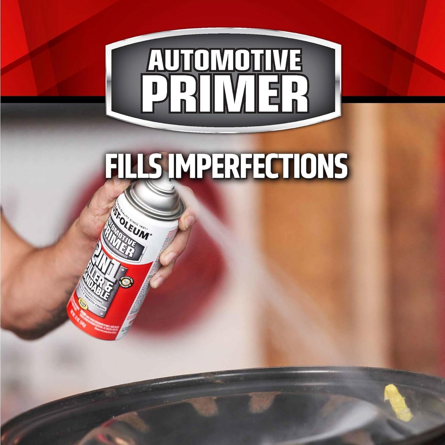 260510 Stops Rust Automotive 2-In-1 Filler & Sandable Primer Spray, 12 Oz, Gray