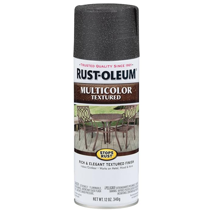 Rust-Oleum 223525 Stops Rust Multi-Color Textured Spray Paint, 12 Ounce (Pack of