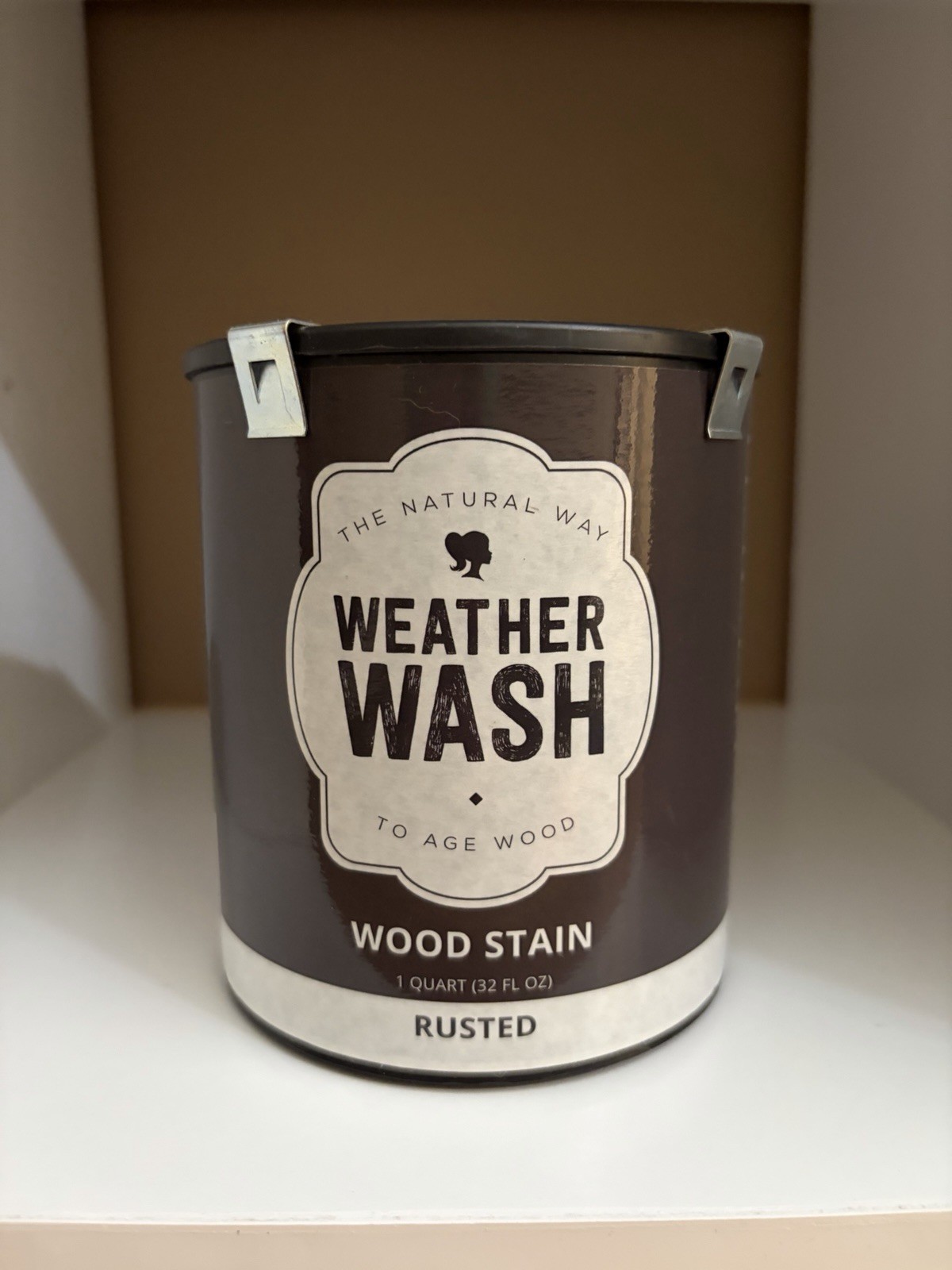 Weatherwash Wood Stain Rusted Warm Brown 1 Quart Water-Based Non-Toxic Interior