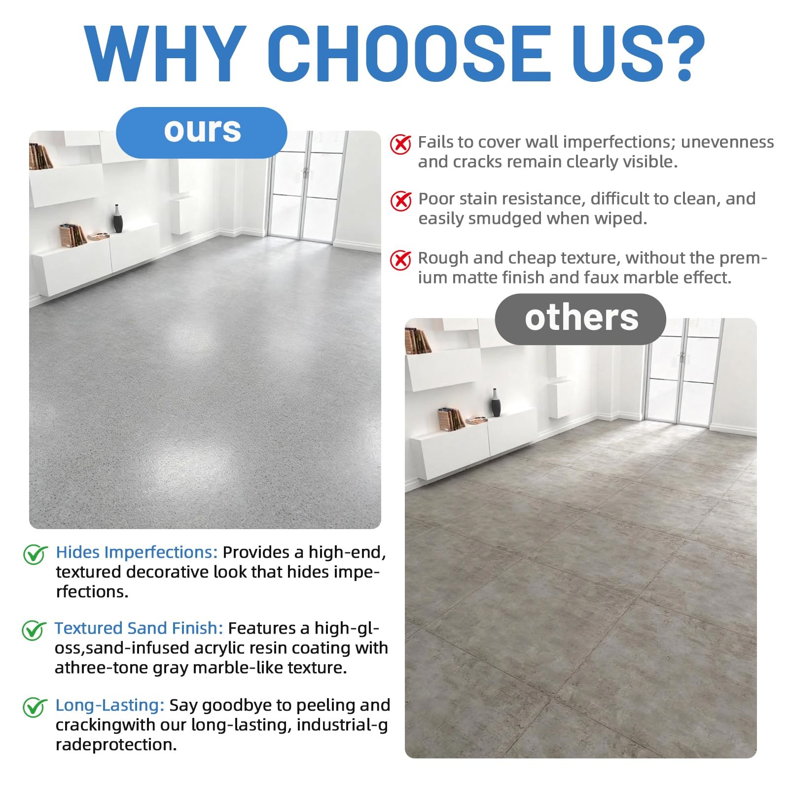 Epoxy Floor Paint Cambrian Rock Gray 35.27 oz Self-Leveling Marble Finish