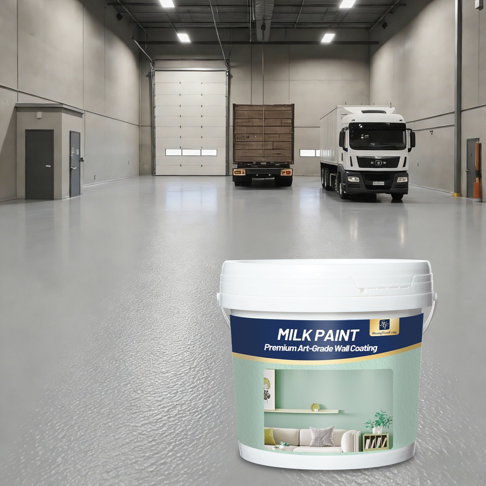 8 Gallon Upgraded Epoxy Paint Kit with Accessories | Indoor/Outdoor Floor, Wall