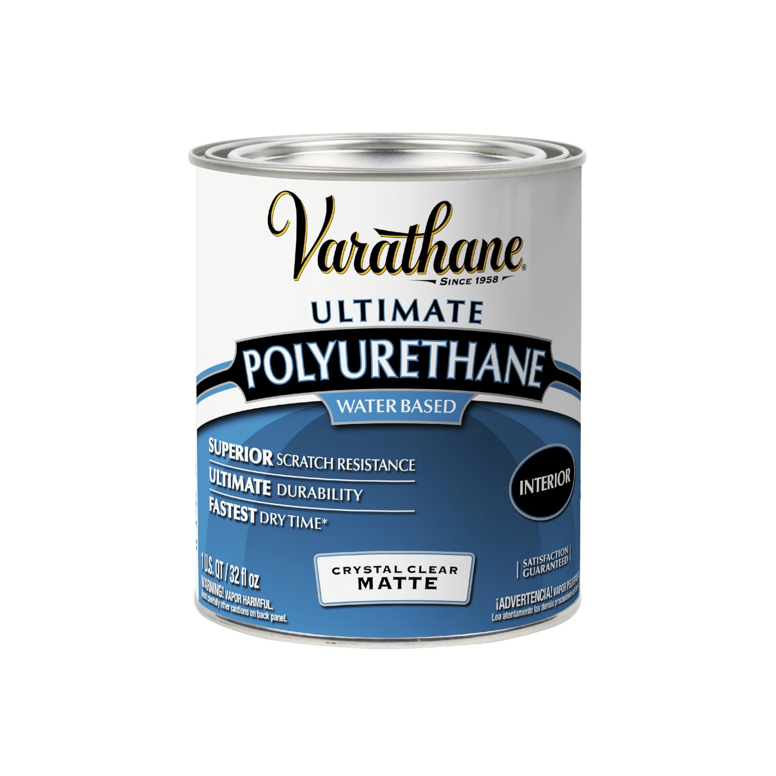 Varathane Water-Based Crystal-Clear Ultimate 1 Quart (Pack of 1), Matte