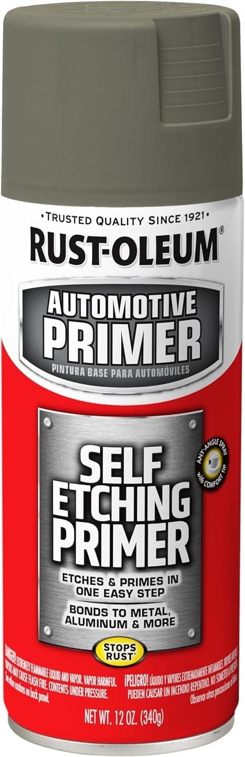 Rust-Oleum 249322 Automotive Self Etching Primer Spray 12 oz Matte Dark Green