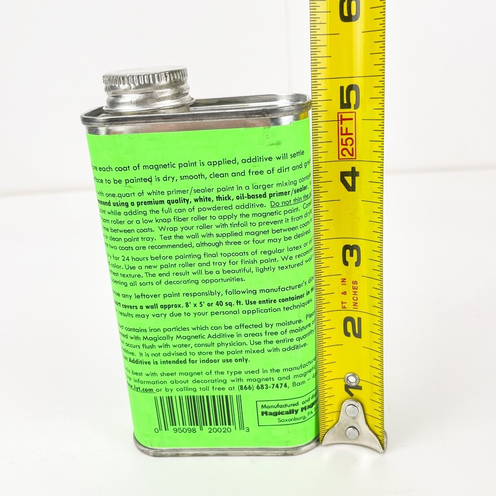 Magically Magnetic Paint Additive Make Magnets Stick to Walls 1 Qt Size Lot of 2