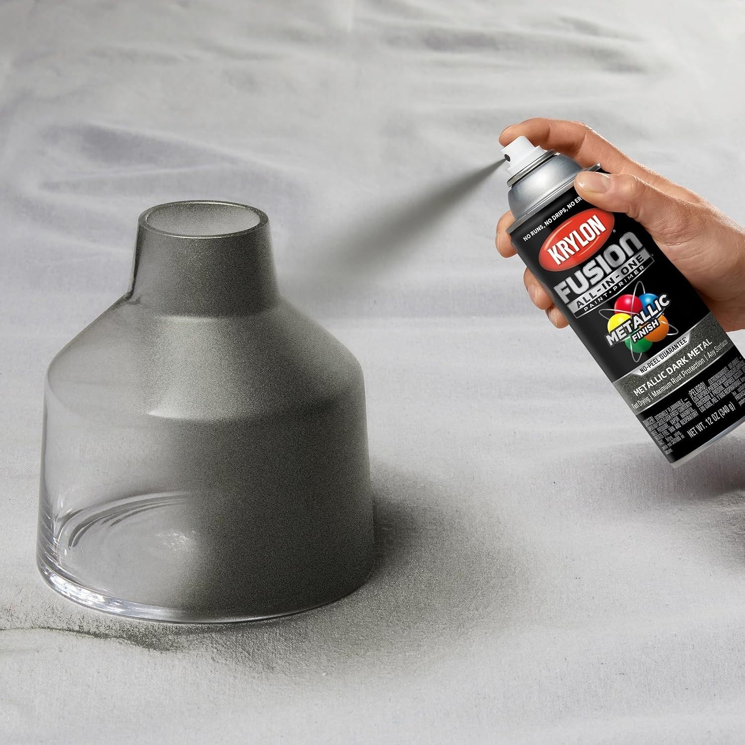 Versatile Dark Metal Metallic Spray Paint – 1 Can, Fast-Drying & Rust Protective
