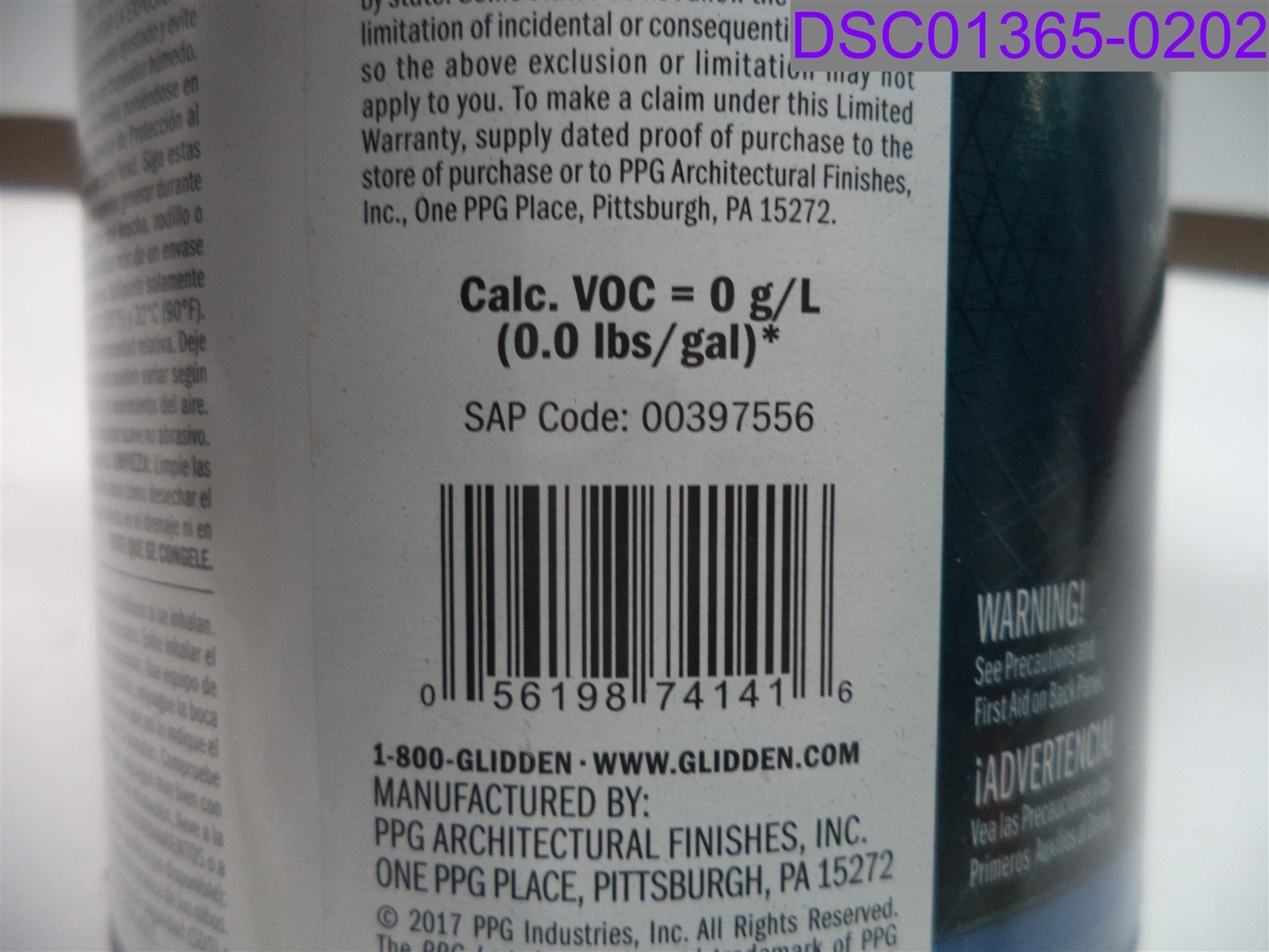 1 Gallon Glidden Total Interior Paint + Primer Semi-Gloss Ultra Deep GLTIN30DB