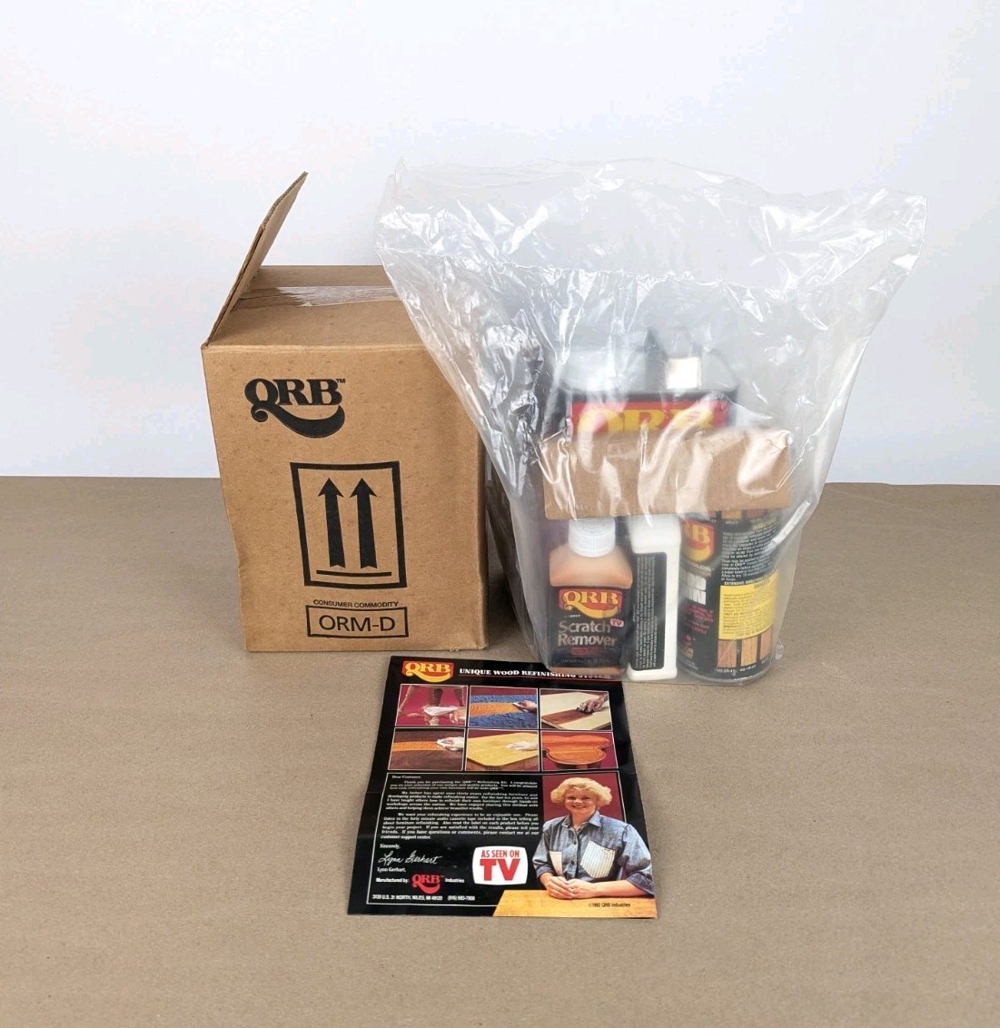 NEW QRB Unique Wood Refinishing System Kit 5 Pc Scratch Remover Finish Stain USA