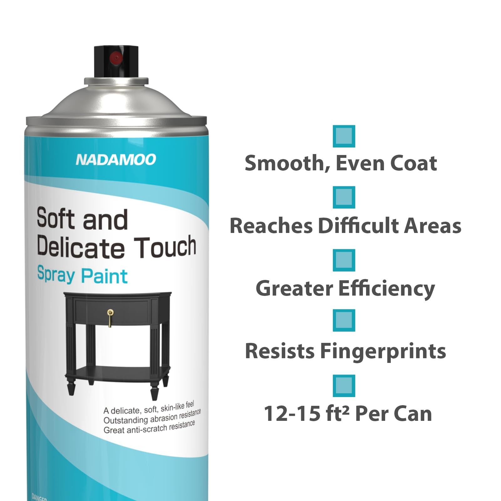 Soft and Delicate Touch Spray Paint for Cabinet and Furnitue，Matte Black, 2 Cans