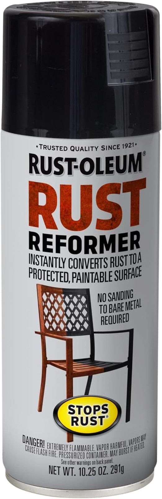 Stops Rust Reformer Spray, Instantly Converts Rust to a Protected Paintable Surf