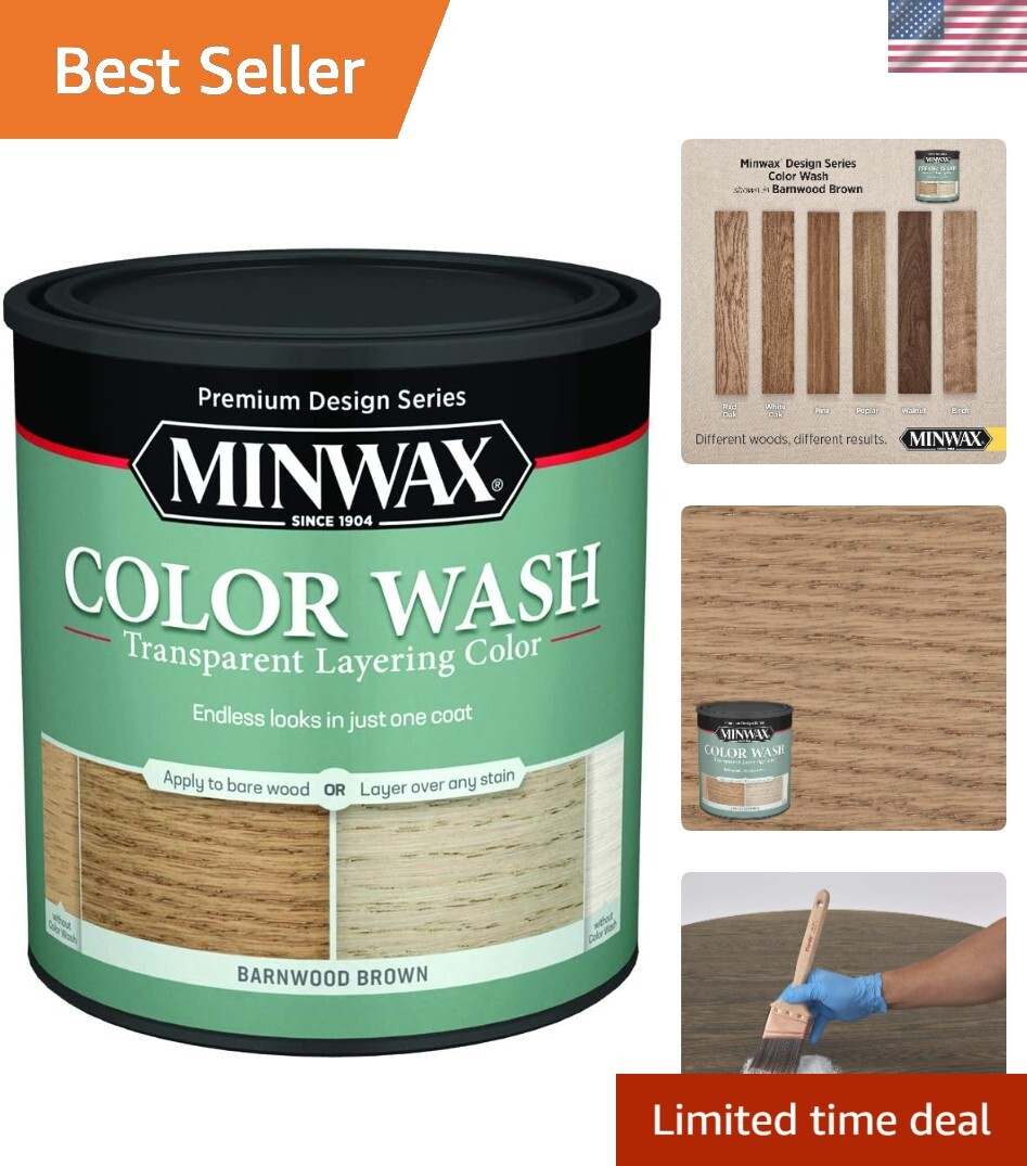 Water-Based Barnwood Brown Stain – Semi-Transparent Colour for Wood Projects