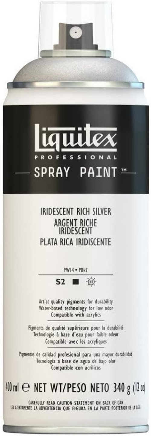 12oz Iridescent Silver Spray Paint – Matte Finish for Indoor/Outdoor Projects