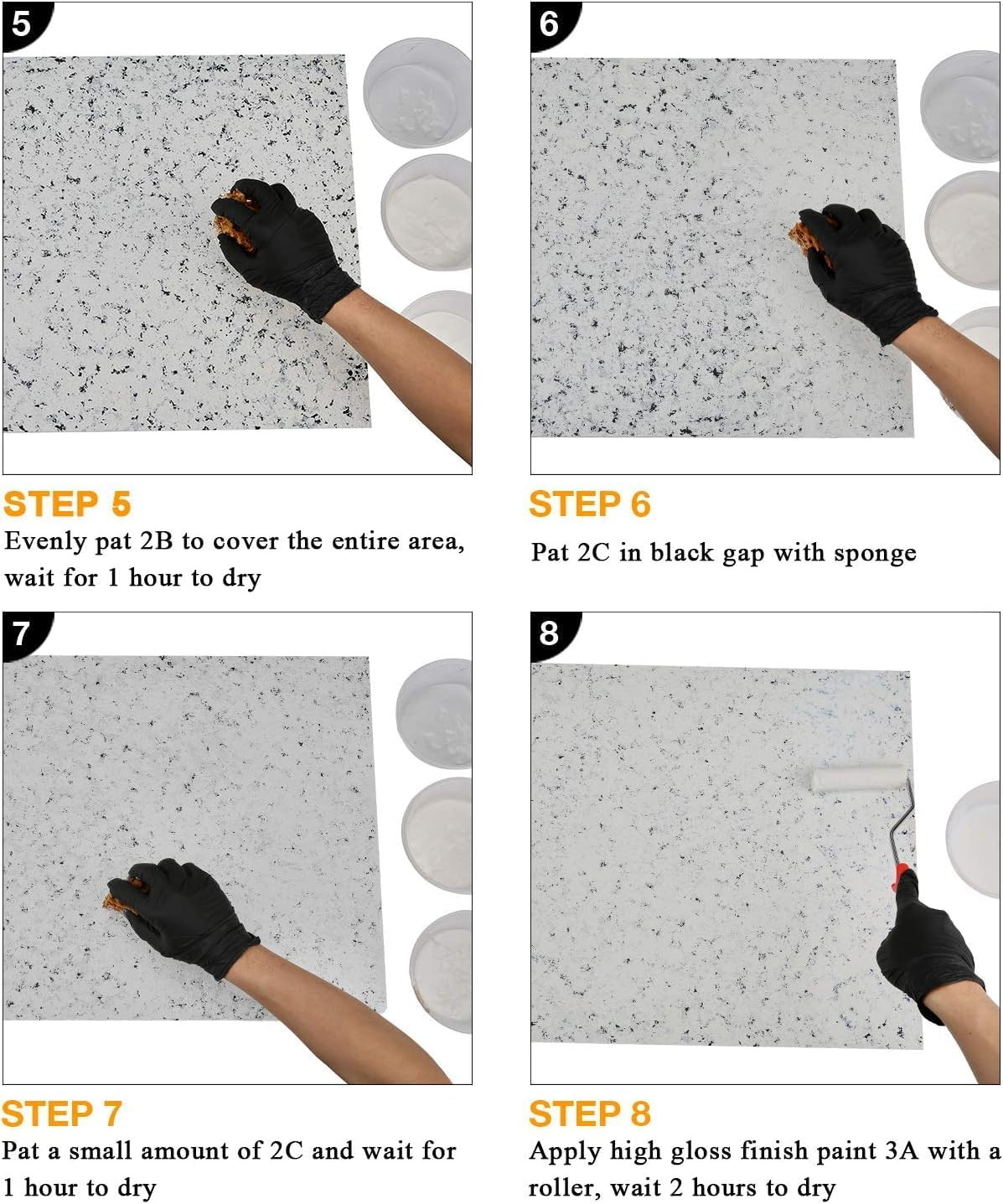 Transform Your Space: White Diamond Granite Countertop Paint Kit