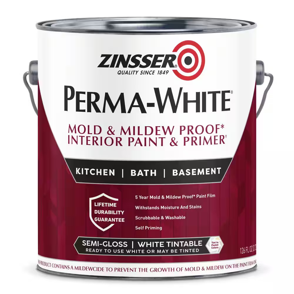 Perma-White 1 Gal. Mold & Mildew-Proof Semi-Gloss Interior Paint (2-Pack)