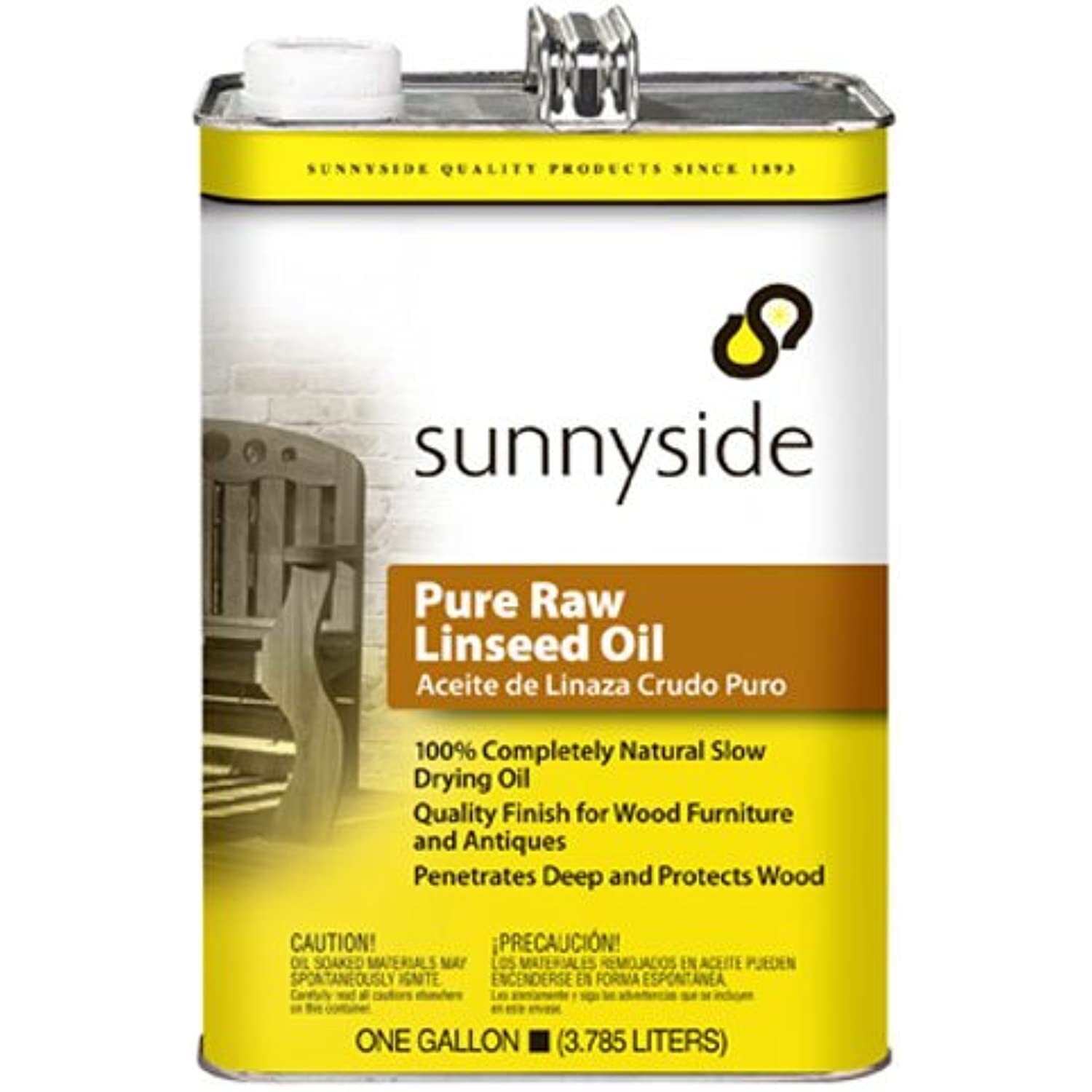 Sunnyside Corporation 873G1 Pure Raw Linseed Oil, Gallon