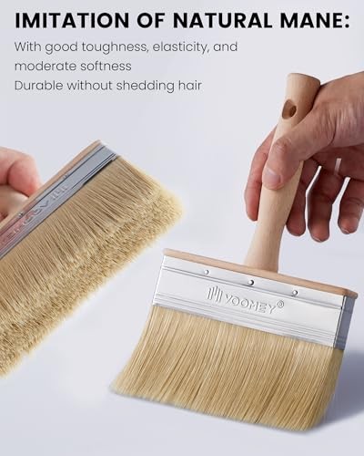 Deck Stain Brush 6 Inch, Limewash Brush for Wood, Deck Stain and 6inch(1pcs)