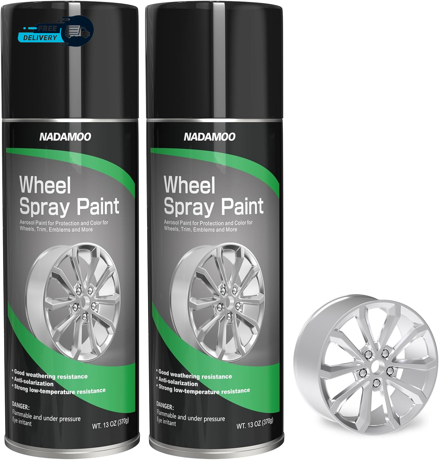 Aluminum Wheel Spray Paint Semi-Gloss Aerosol Car Rim Paint for Recolor