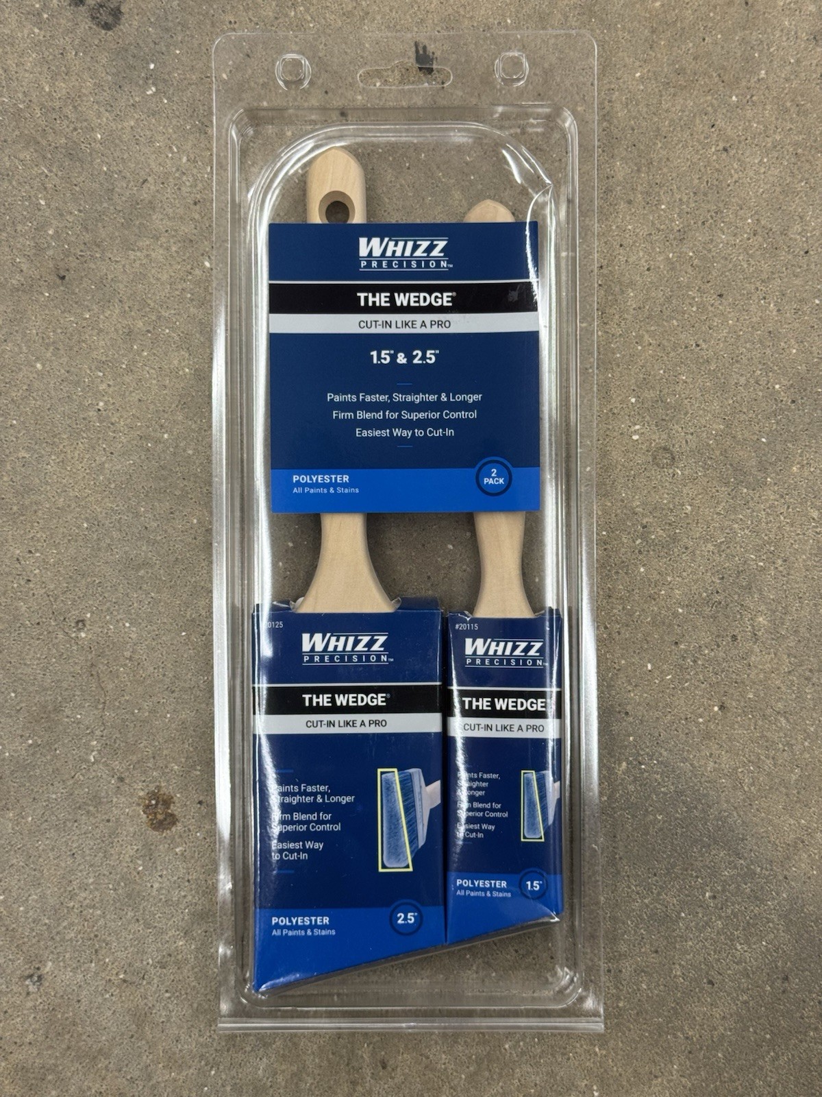 WHIZZ The Wedge 1 1/2 & 2 1/2″ Paint Brushes All Paint & Stains