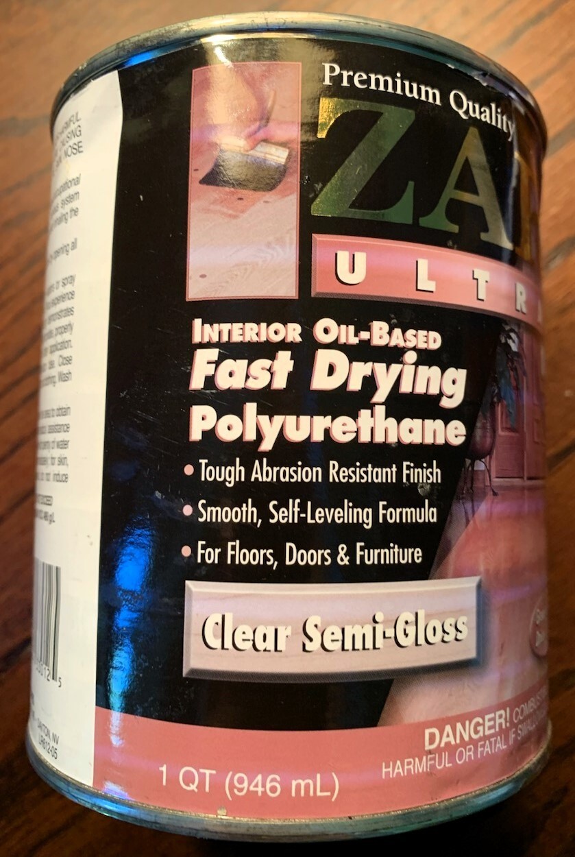 Zar Ultra Interior Oil Based Fast Drying Polyurethane Clear SemiGloss Quart