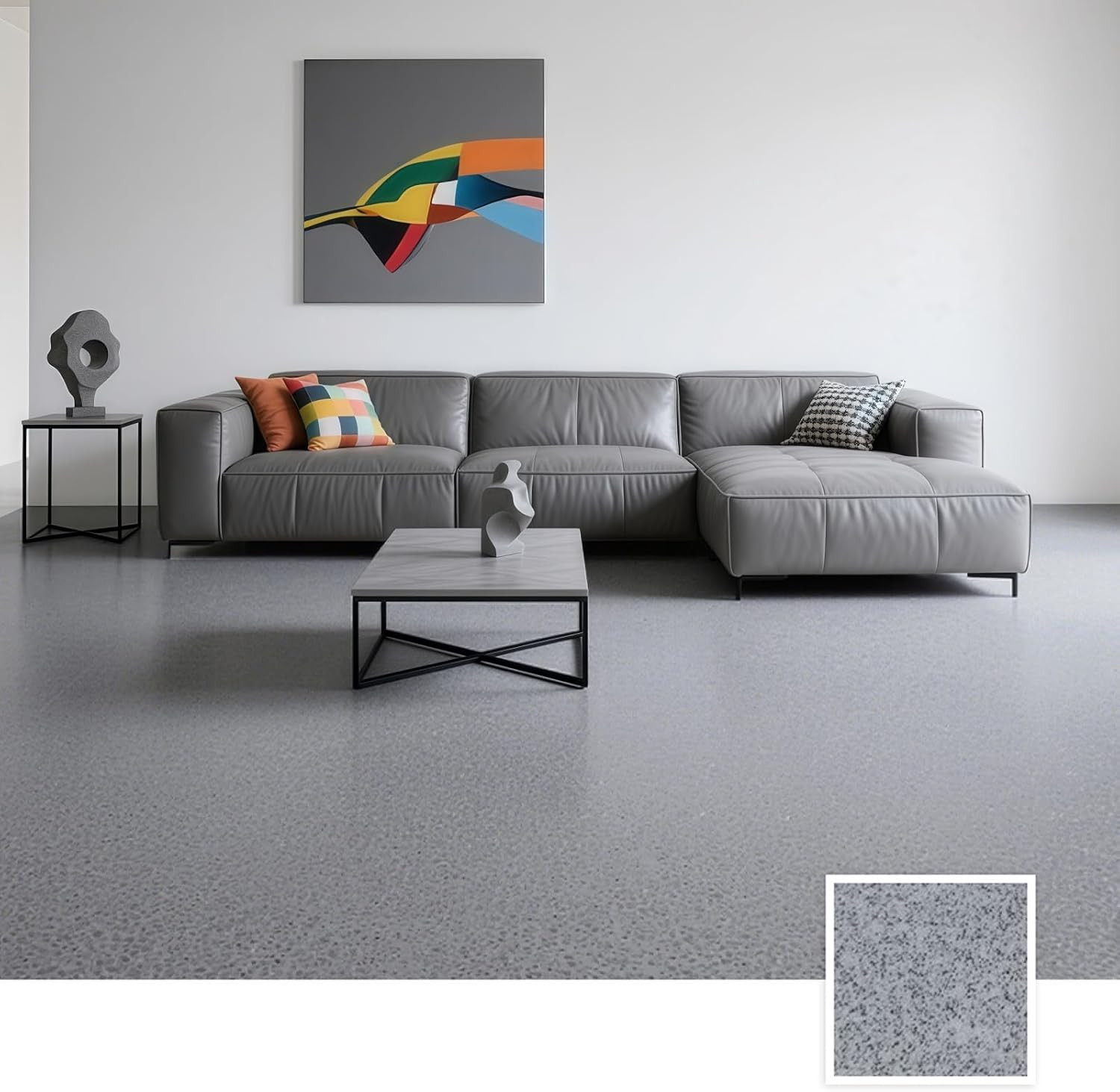 Epoxy Colored Sand Floor Paint, Epoxy Floor Paint High Gloss Marble Effect Coati