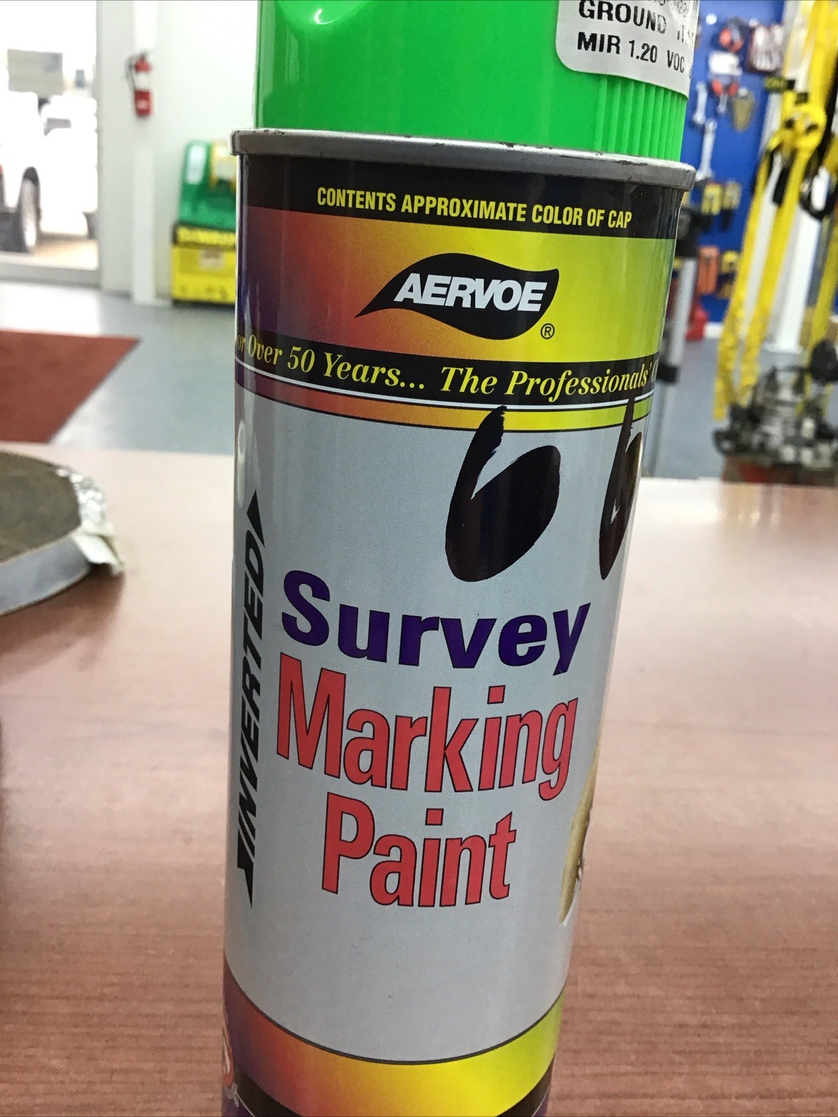 Aervoe 224 Fluorescent Survey Marking Paint, Aerosol 20 oz. (Green) 12 Cans Boxs