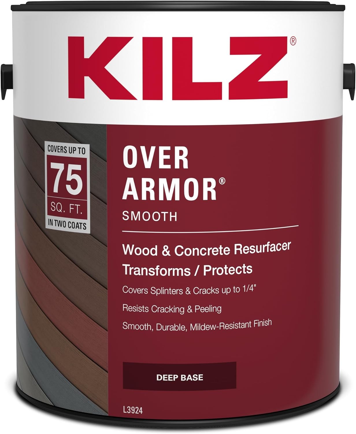 Over Armor Smooth Solid Coating Resurfacer Wood Composite & Concrete Surfaces